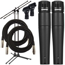 Shure Sm57-lc Dynamic Instrument Microphone Twin Performer Pak