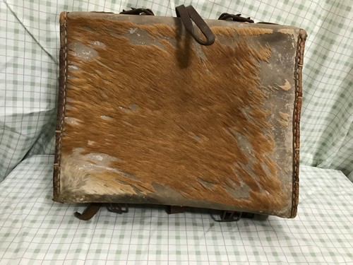 IMPERIAL JAPANESE ARMY WWII CANVAS KNAPSACK-SHOWA ERA Canvas / Pony Fur - Picture 6 of 6