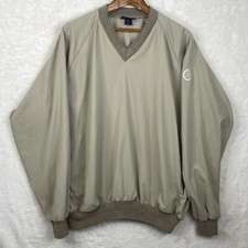 Sunderland Of Scotland Golf Windbreaker Mens XL Tan Pullover Jacket Made In USA