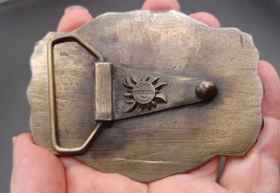 Lewis Spirit Of Freedom 1776-1976 Estados Unidos 2 monedas ficha latón hebilla de cinturón Foto 3 de 4