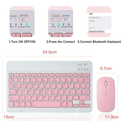 For Lenovo Tab M11 TB-330FU 11" 2024 Bluetooth Touchpad Backlit Keyboard Mouse - Picture 44 of 138