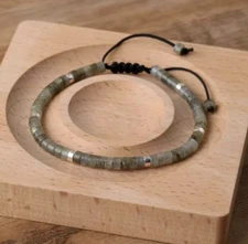 2025HOT Minimalist Boho Natural Labradorite Stone Women Bracelet Perfect Gift