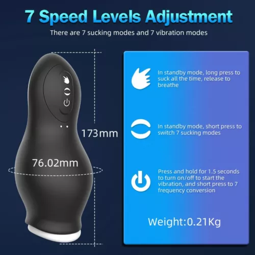 Male Masturbaters Automatic HandsFree Sucking Blowjob Cup Stroker Men Sex Toys - Photo 8/8