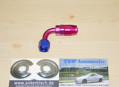 AN4 Alu Fitting  90 Grad ***NEU*** Dash 4 Schraub Anschluss Verbinder 7/16 20UNF
