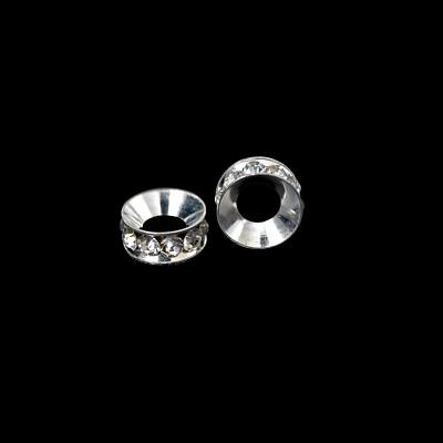 10 mm Strass Diamant Zwischenring Perlen Klar Kristall Schmuckherstellung Zubehör