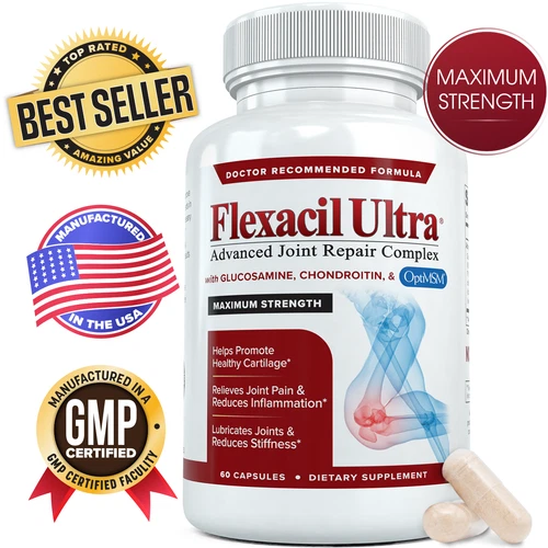 FLEXACIL ULTRA Best Joint Formula, Glucosamine Chondroitin MSM &amp; Hyaluronic Acid