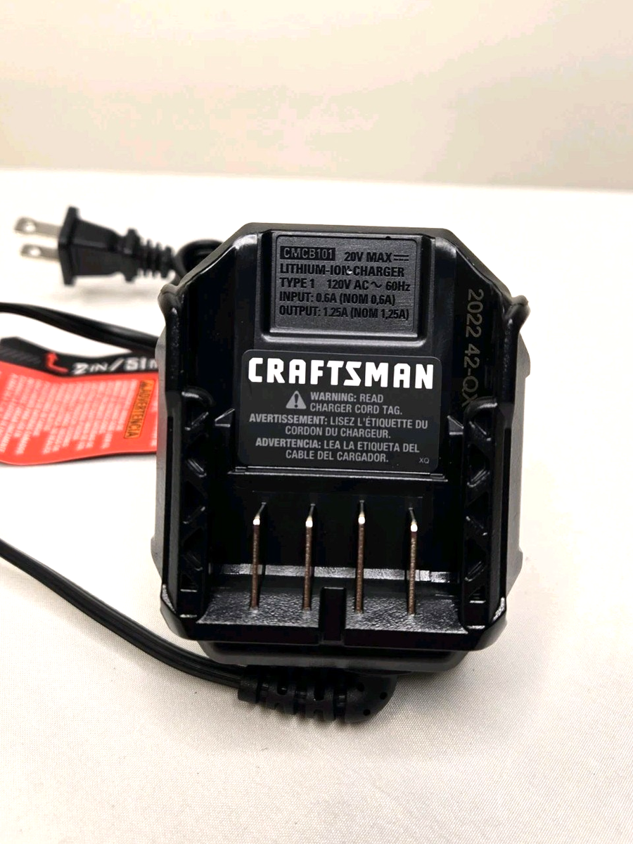 Craftsman CMCB101 V20 20V Max Lithium-Ion Charger Genuine OEM