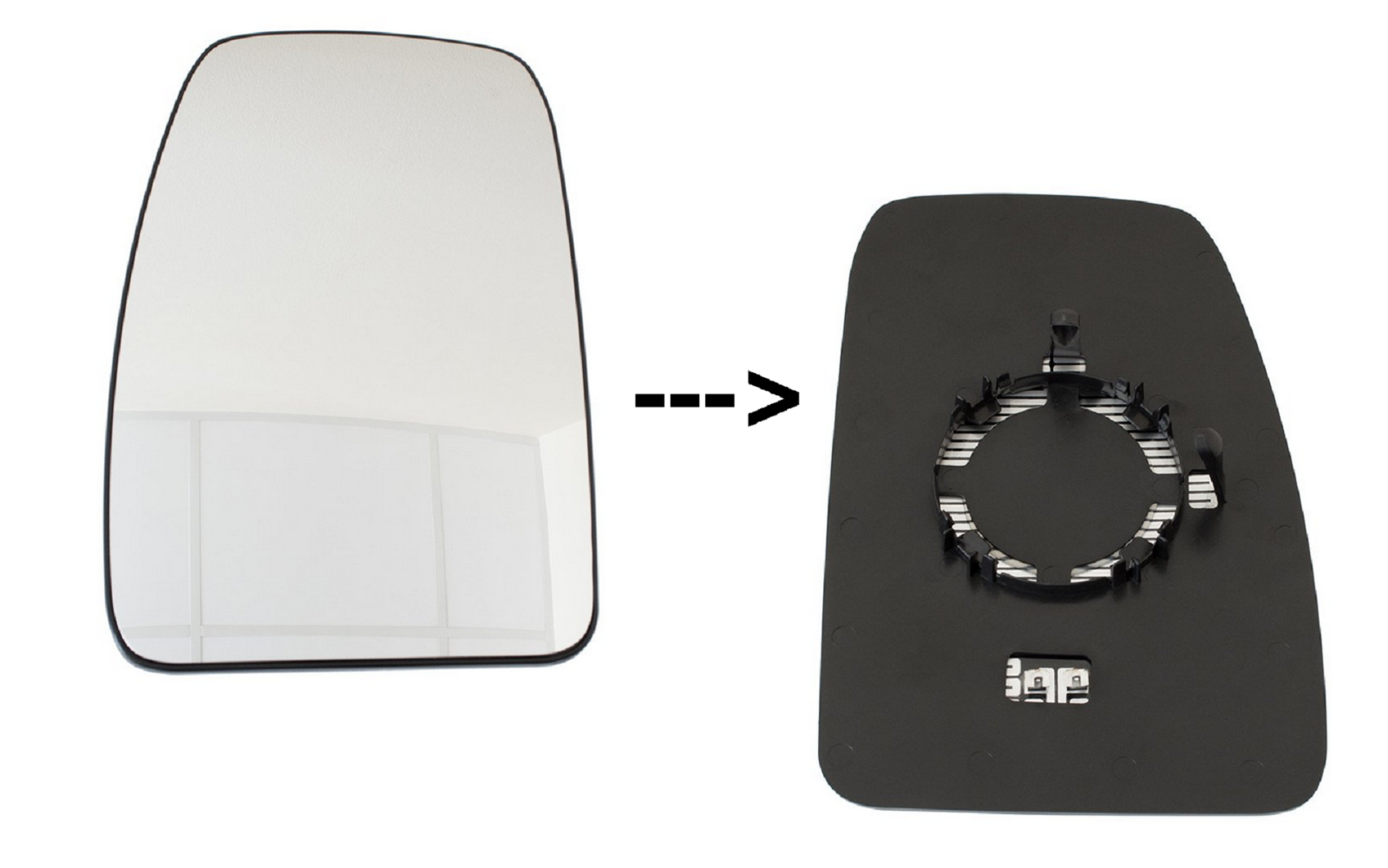 TarosTrade Spiegelglas Heizbar Links - Für Audi A3 A4 A5 Ab 2008