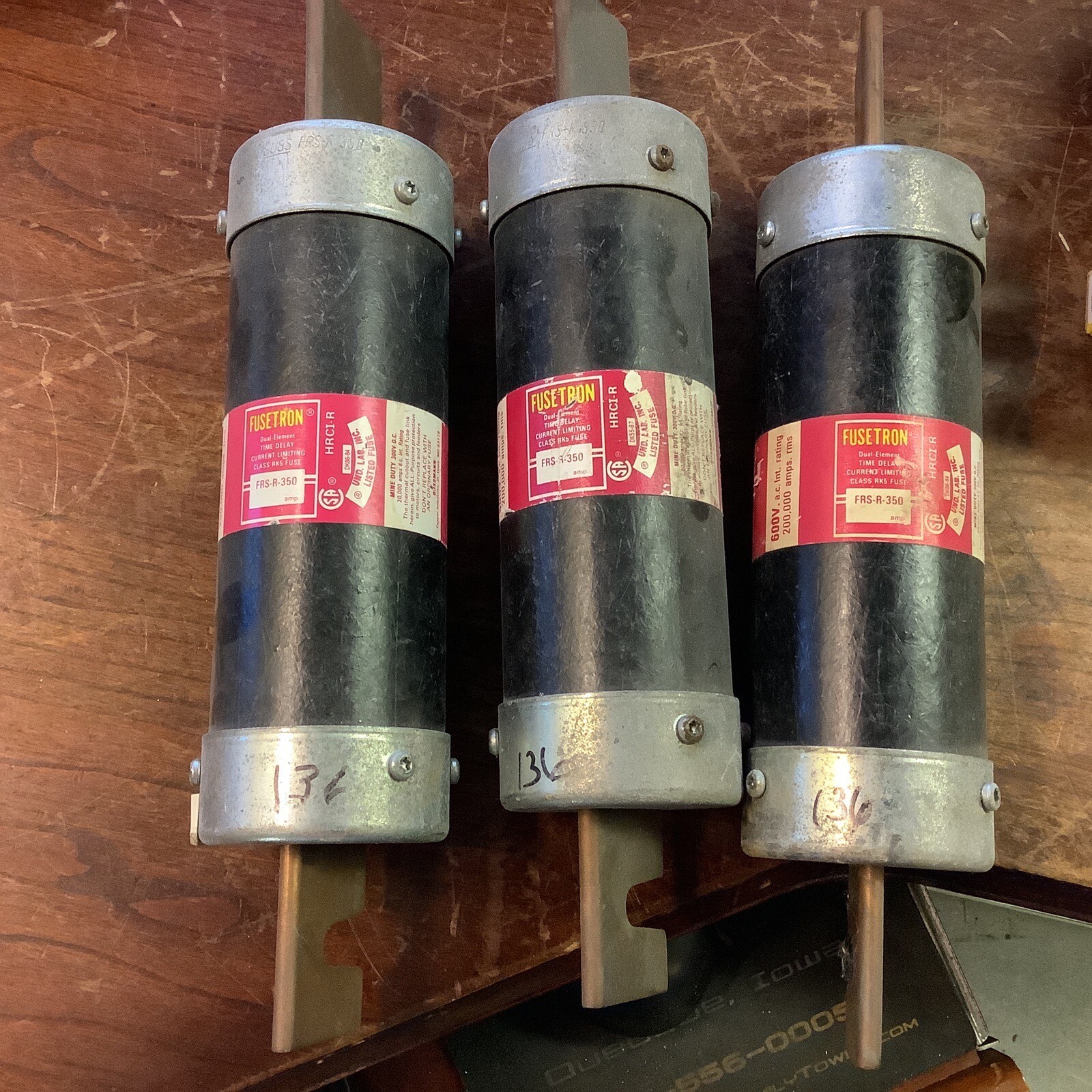 Fusetron FRS-R-350 350A 600V Dual Element Time Delay Class RK5(lot Of 3 ...