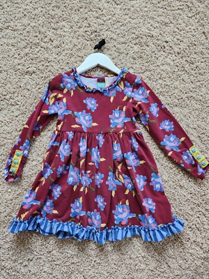 Matilda Jane Girl Long Sleeve Floral Dress Size 4 | eBay