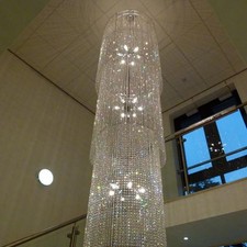 Stairwell, huge 5 Metre Lead Crystal Glass Chandelier chandlier Chandalier