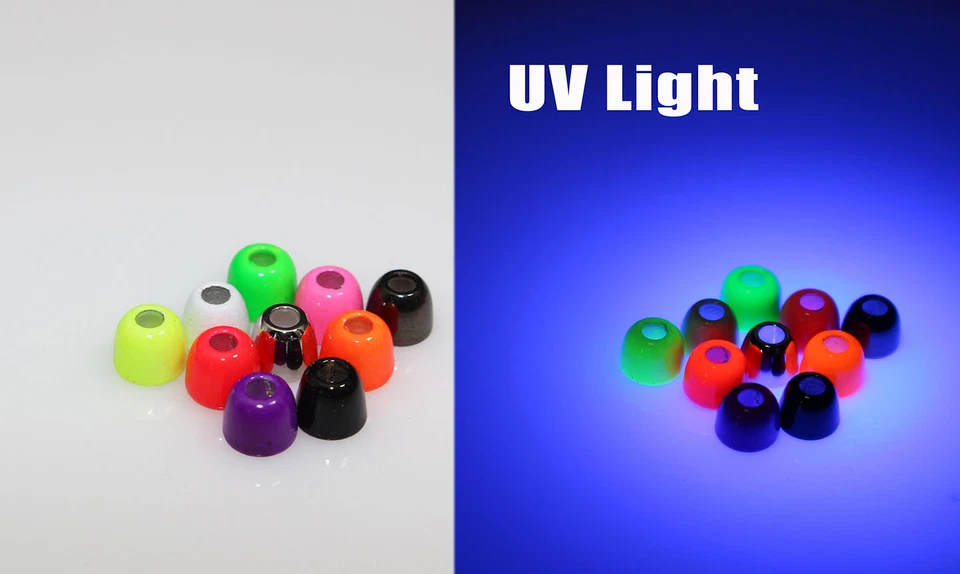 50 pcs Copper Cone Head Fly Tying Beads Weight Nymph Head Jig Fly Tying Material Foto 4 de 4