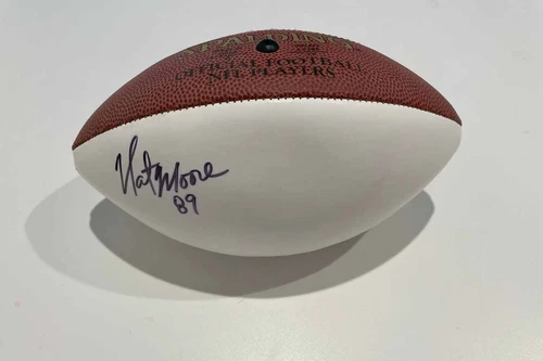 Miami Dolphins Nat Moore Signed Mini Football COA