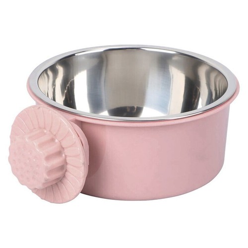 Pet Dog Cat Puppy Stainless Steel Hanging Food Water Bowl Feeder for Crate Cage - Picture 8 of 19
