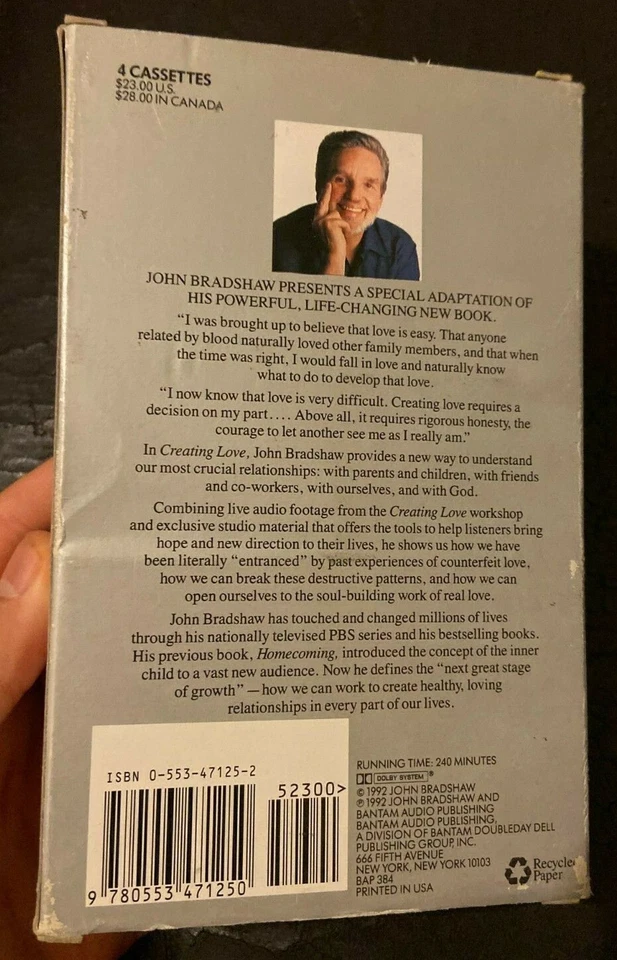 John Bradshaw Creating Love - 4 Cassette Tapes retro self-help, self-development - Image 2 of 4