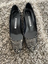  995 Retailed Manolo Blahnik Shoes Mules Size 38