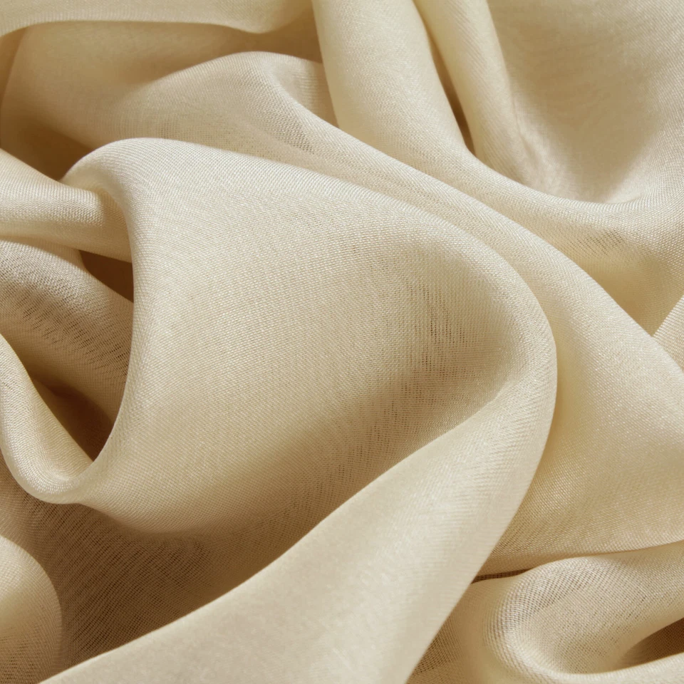 Stoff Seide Polyester Changeant Chiffon champagner breit transparent sehr leicht - Bild 2 von 2