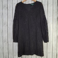 Lauren Ralph Lauren Black Lace Dress 6