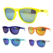 Kush Mens Retro Sport Keyhole Horn Rim Pop Color Plastic Sunglasses