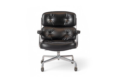 Eames Herman Miller Time Life Black Leather Executive Office Chair 4x Avail