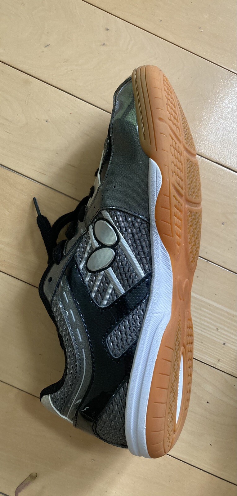 Butterfly Lezoline Gigu Black and Grey Table Tennis Shoes US Size 9.5