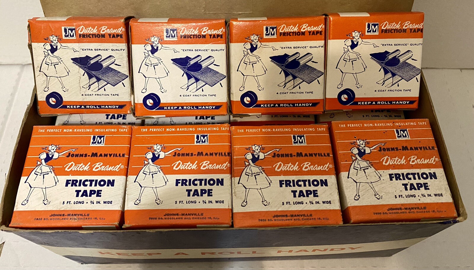 Vintage Dutch Brand Friction Tape Dealer Store Display 32 Rolls NOS eBay