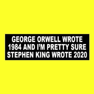 Funny ''I'M PRETTY SURE STEPHEN KING WROTE 2020'' quarantine STICKER pandemic