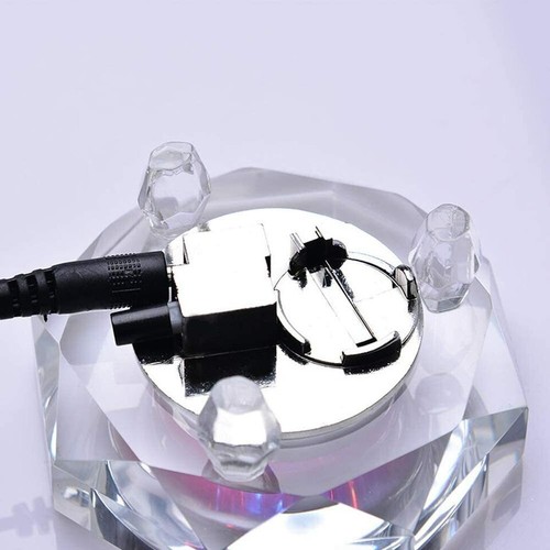 HONGVILLE 4-7 LED Light Colorful Laser Crystals Rotating Display Base Stand with - Picture 11 of 30