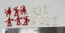 Lot Of Vintage Mideival Knights Figures 2" MPC Red White