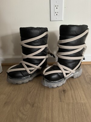 NEW* RICK OWENS LEATHER LUNAR TRACTOR JUMBO MEGALACE BOOTS NEW* RICK OWENS LEATHER LUNAR TRACTOR JUMBO MEGALACE BOOTS