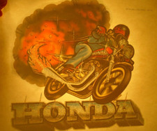HONDA MOTORCYCLE VINTAGE 1970's CLASSIC BIKE IRON ON TRANSFER B-10