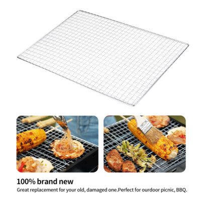 40/50/60cm Stainless Steel BBQ Grill Mesh Net Barbecue Net Steaming Cooling  Rack UK
