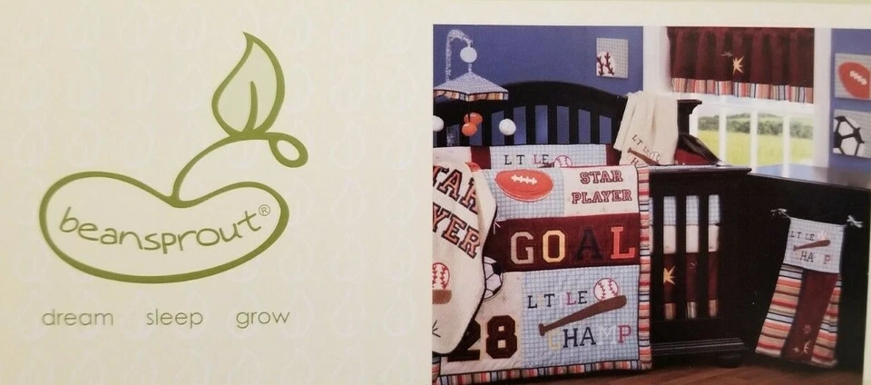 Sábana bajera ajustable Bean Sprout Little Champ nueva en paquete Foto 2 de 4