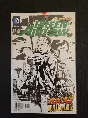 Green Arrow #24, 1st app. John Diggle, Andrea Sorrentino Black & White Variant
