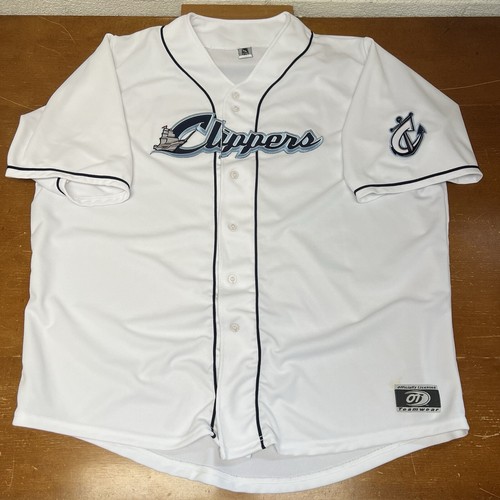 Vintage Columbus Clippers Jersey Mens 4XL White MILB Minors Baseball