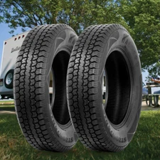 Set 2 6Ply ST205/75D15 Trailer Tires 205 75 15 Replacement Tubeless Load Range C