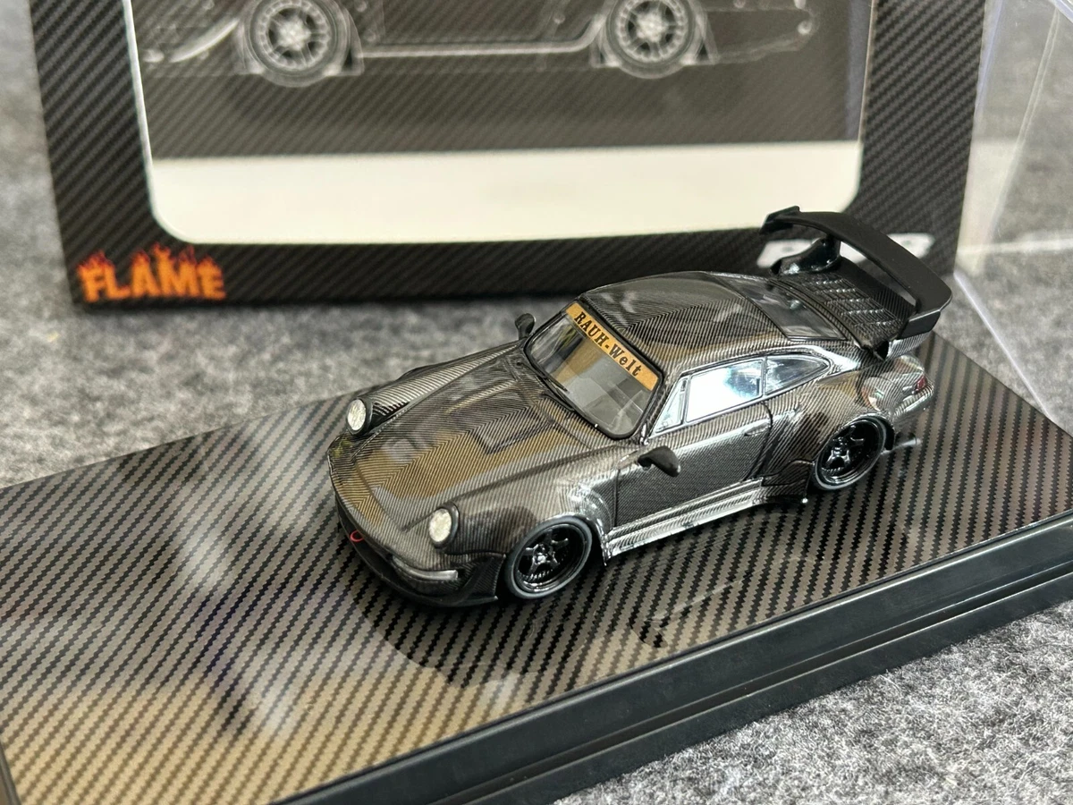 Flame 1/64 Porsche RWB 993 Carbon Fiber Style Wide-body Diecast