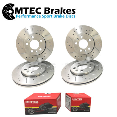 BMW F22 F23 228i 230i 14- Front Rear Brake Discs Pads Drilled Groove 330mm 300mm