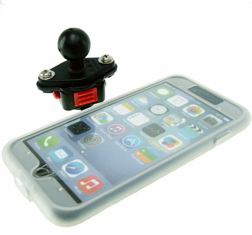 Yoke 30 Motorcycle Nut Mount & TiGRA RainGuard Case for Apple iPhone XR - Picture 4 of 7
