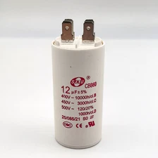 Senju CBB60 Run Capacitor 12uF 450V AC Double Insert 71x35mm for Pump Motor