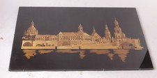 Skyline Stadt Dresden Intarsien Holzillustration Wandbild hinter Glas