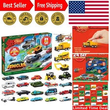 2025 Christmas Advent Calendar, 24 Days Countdown Calendar Diecast Cars Set, ...