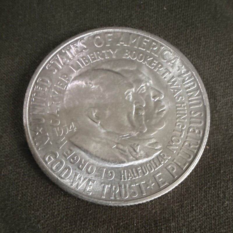 1946 Booker T. Washington Commemorative 50C Silver 0.9 Business PH KM#201
