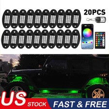 Rgb Led Rock Lights For Jeep Off-road Truck Utv Atv 8pods Underbody Wheel Light
