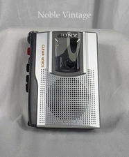 Sony TCM-150 Handheld Standard Cassette Clear Voice Recorder Silver - Tested-G1B