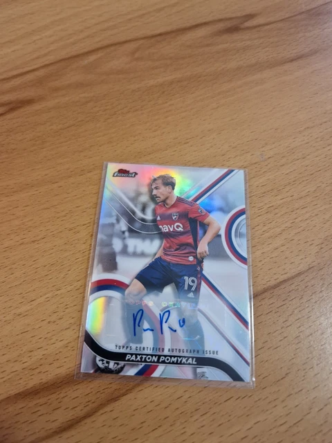 Topps MLS Finest 2022 Soccer Auto Autograph Autogramm Paxton Pomykal FC Dallas