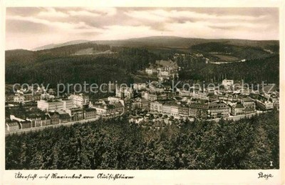 Mariánské Lázně Czech Republic Bohemia panoramic view from the observation tower