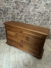 Dolls House 1/12 Scale Miniature Glenowen Walnut Wood Chest Of Many Drawers