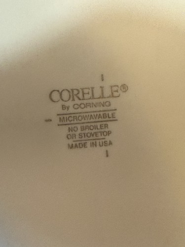 4 Plates Dishes Corning Corelle Blue Hearts 6 3/4" Dessert White Sponge Country - Picture 5 of 6