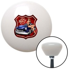Old School Cool White Retro Shift Knob With M16 X 1.5 Insert Icon Rhr Chopper Old School Cool White Retro Shift Knob With M16 X 1.5 Insert Icon Rhr Chopper